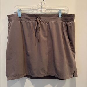 Khaki Casual Skirt with shorts